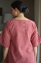 Madder Co-ord set in Handwoven Checks