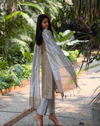 Nishta Elegant Neckline Silk Kurti Set