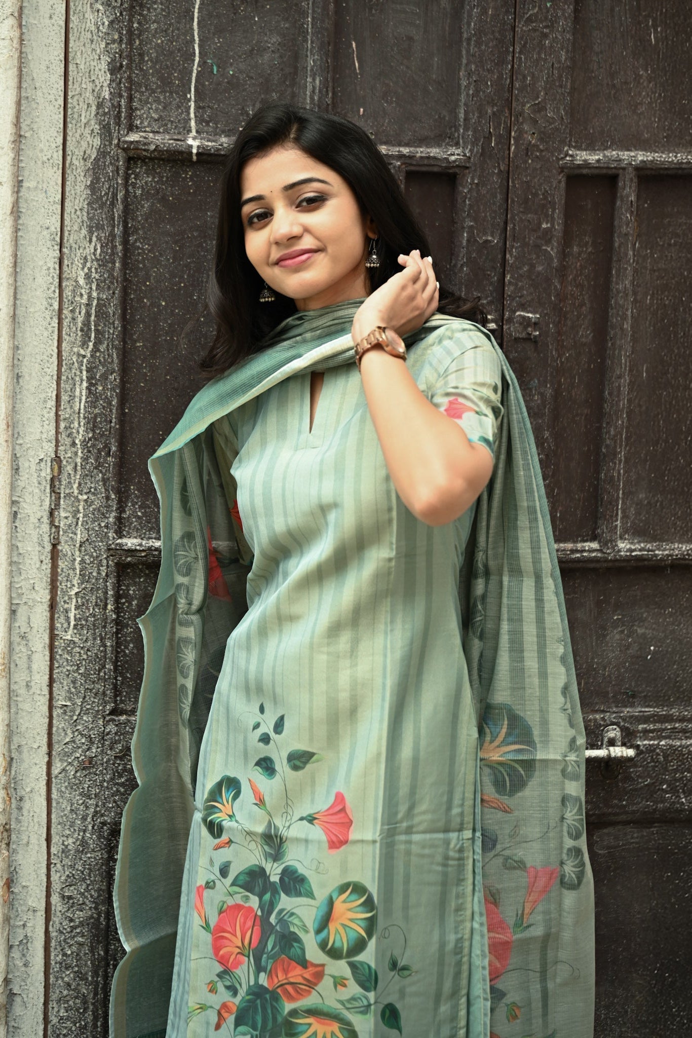 Serene Floral kurti and dupatta