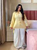 Pankhuri Butter Yellow Kurti  Set