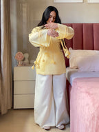 Pankhuri Butter Yellow Kurti  Set