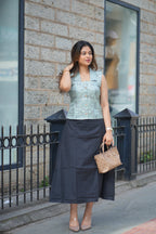 Crop top and skirt