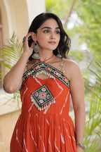 Niya Laheriya Print work Kutchi Patchwork Gown