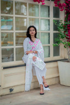 Hridika White Cotton Kurta Set