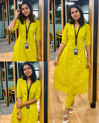 Prisha Pure Cotton Shade Suit Set