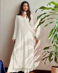 Iyla White Chikankari Kurta Palazzo Set