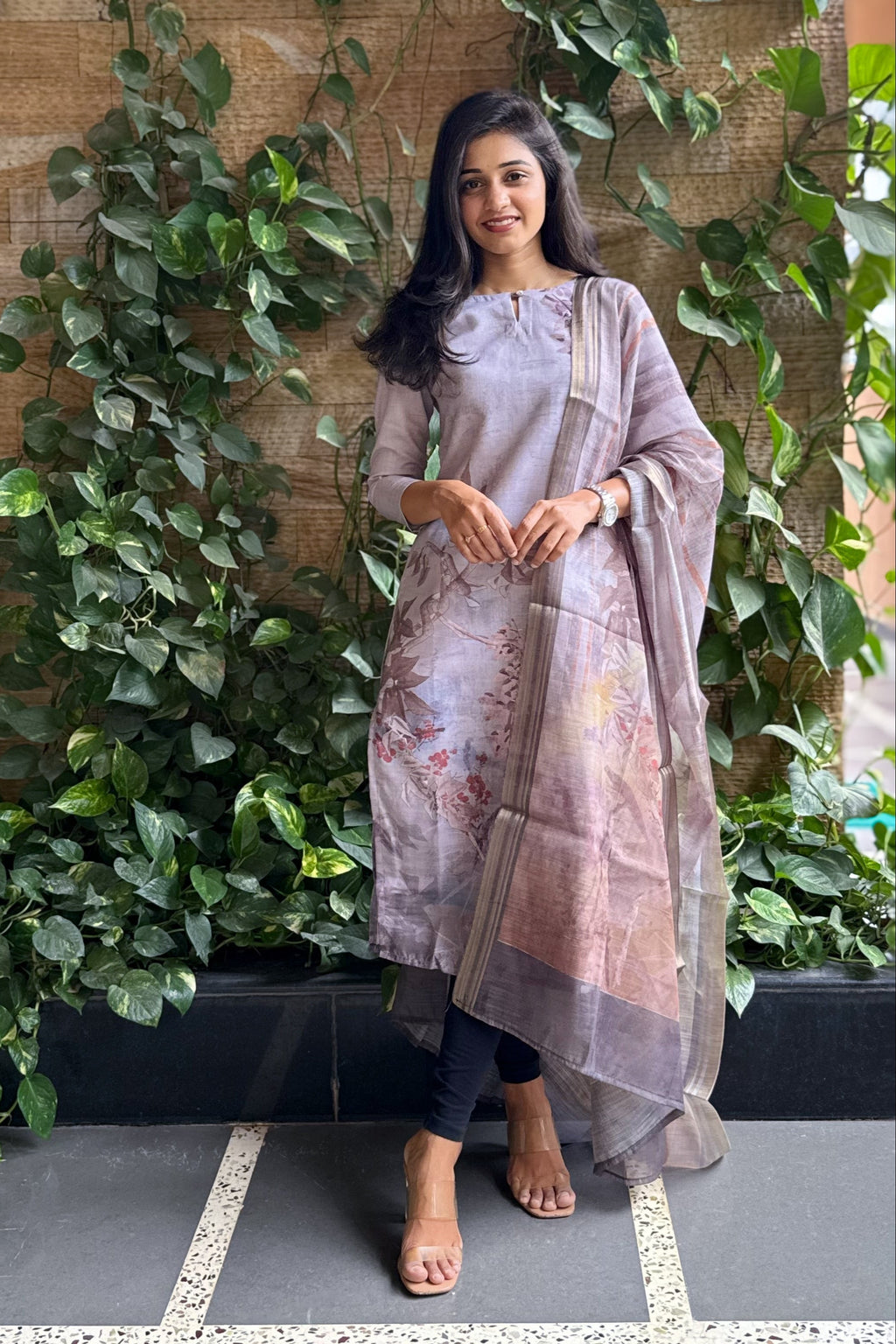 Lilac Wave Kurti and Dupatta