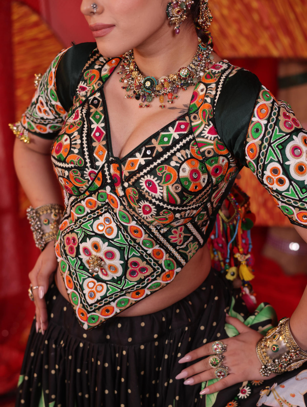 Rangtali Ramzat  Traditional Gujarati Chaniya Choli