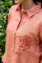 Dust Orange Linen Co-ord Set
