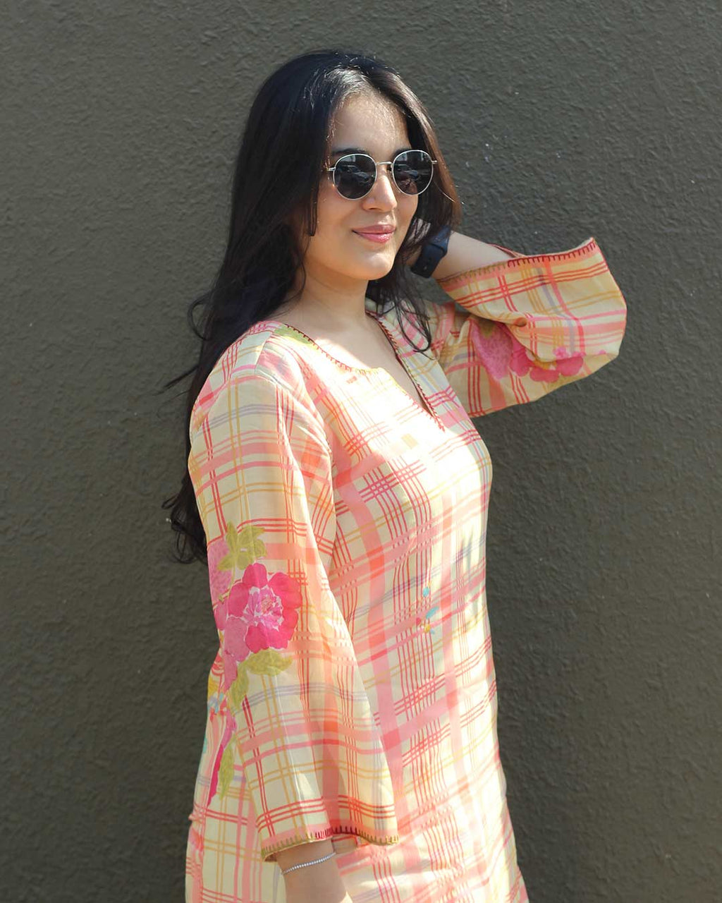 Butter Checks Long Kurta