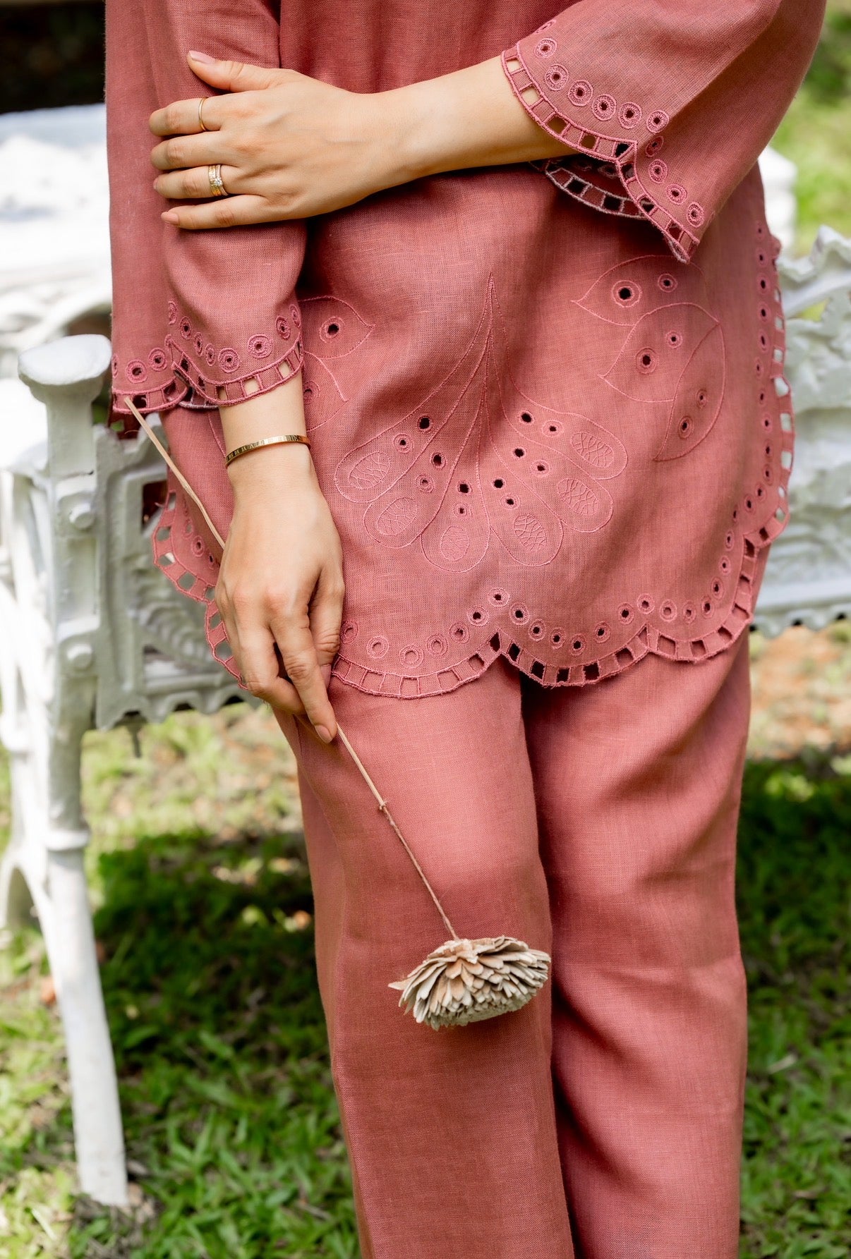 Marigold Rust Linen Co-ord Set