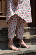 Pink Hand block printed Antifit co-ord set
