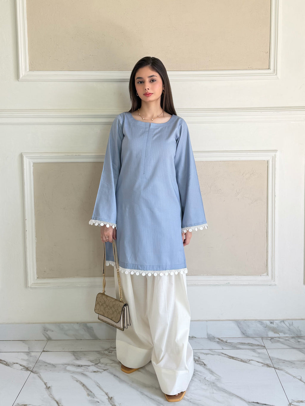Sky - 2 PC Stitched Pret