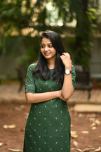 Olive Edit Handloom Cotton Kurta Set