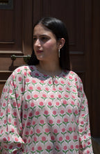 Pink Hand block printed Antifit co-ord set