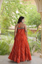 Niya Laheriya Print work Kutchi Patchwork Gown