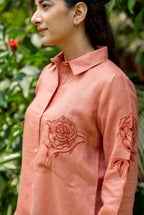 Dust Orange Linen Co-ord Set