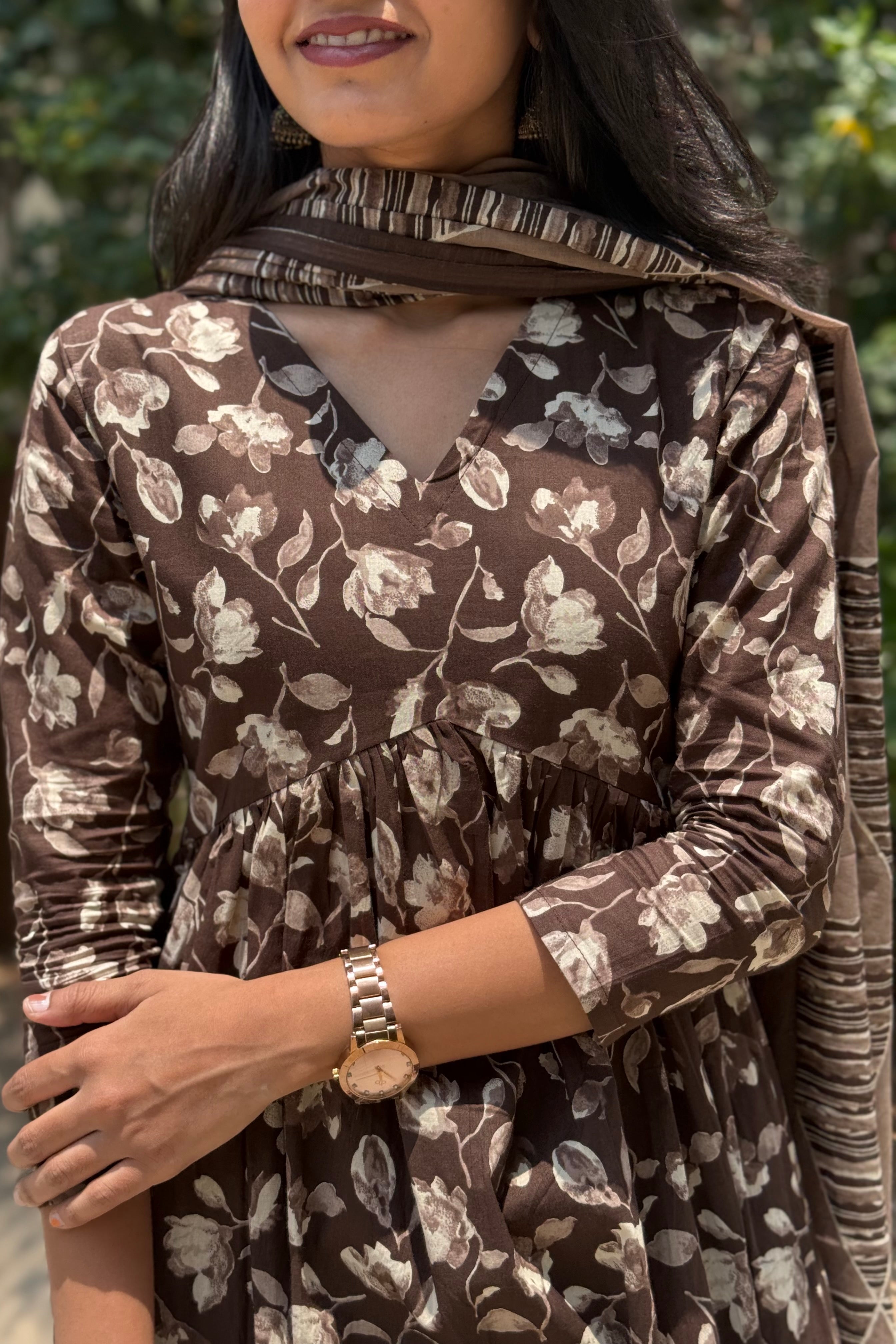 Brown Alya Cut Maxi