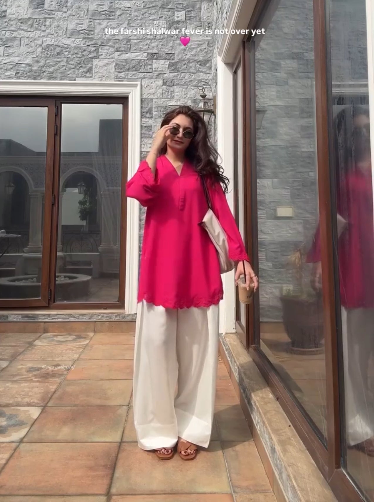 Meher Fuchsia Farshi Shalwar Set