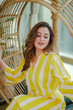 Yellow Stripe Co-ord Set