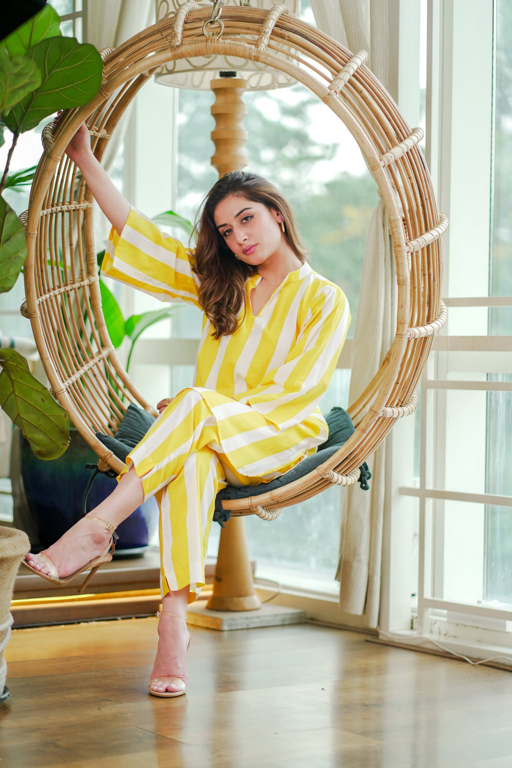 Yellow Stripe Co-ord Set