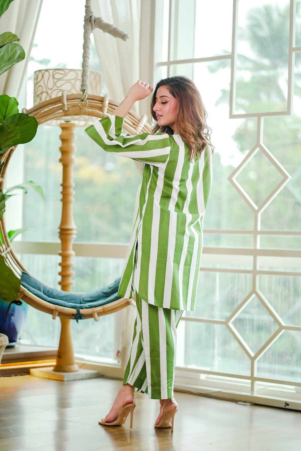 Green Stripe Co-ord Set