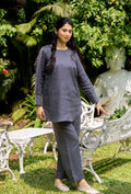 Matte Purple Linen Co-ord Set