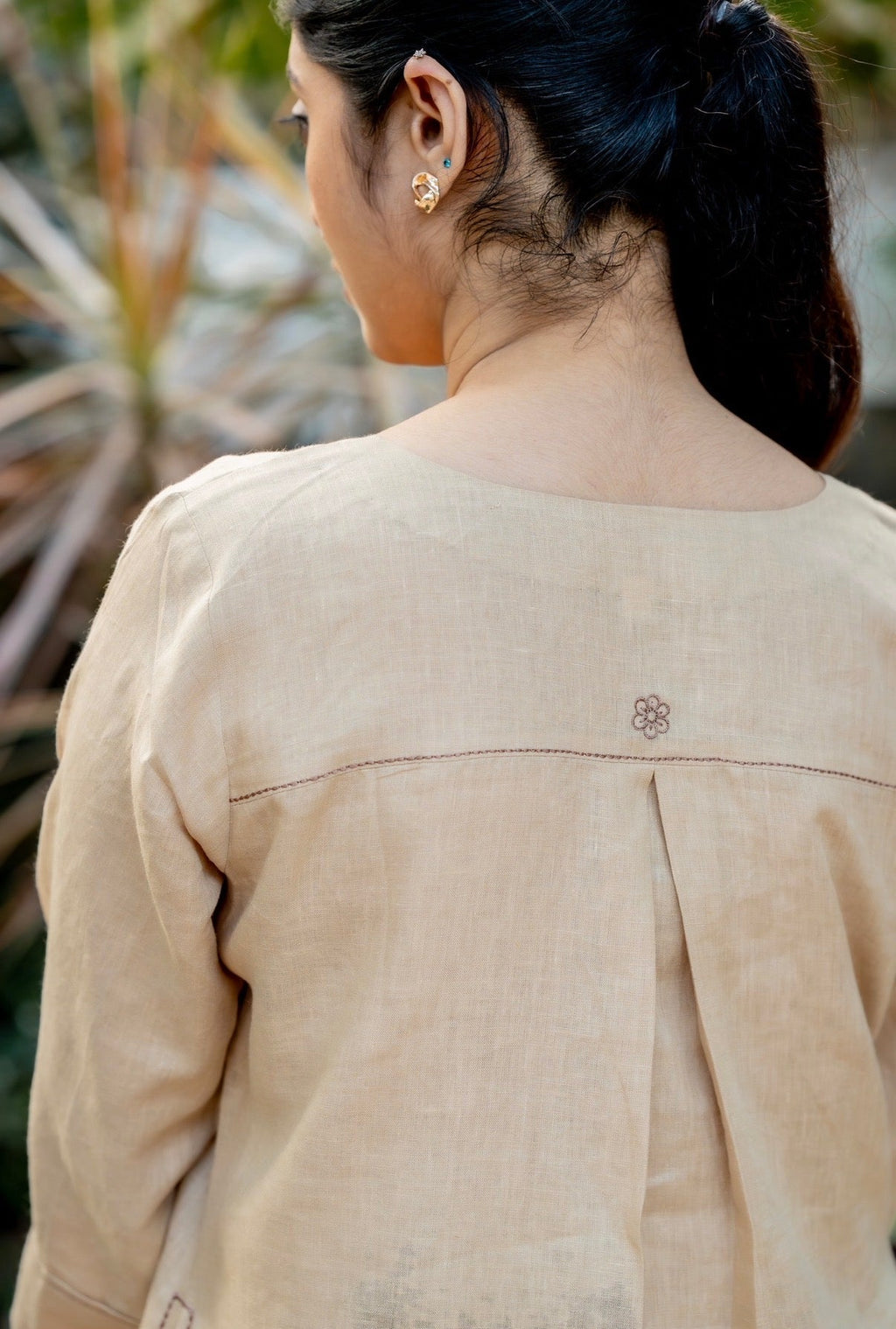 Beaver Ivory-Rust Linen Pair