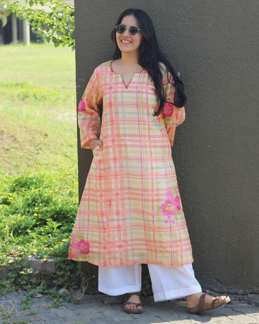 Butter Checks Long Kurta