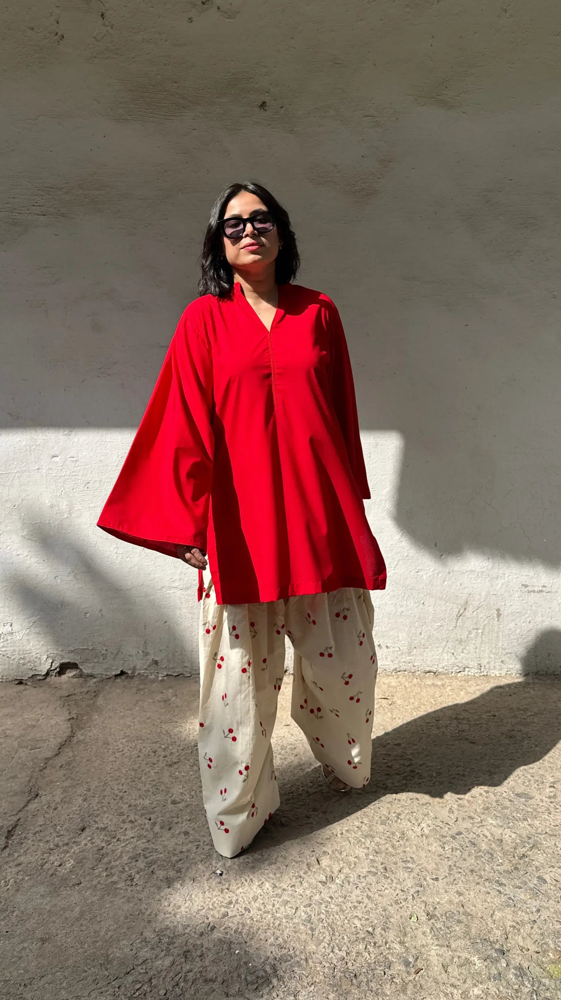 Cherry Embroidered Farshi Salwar Set