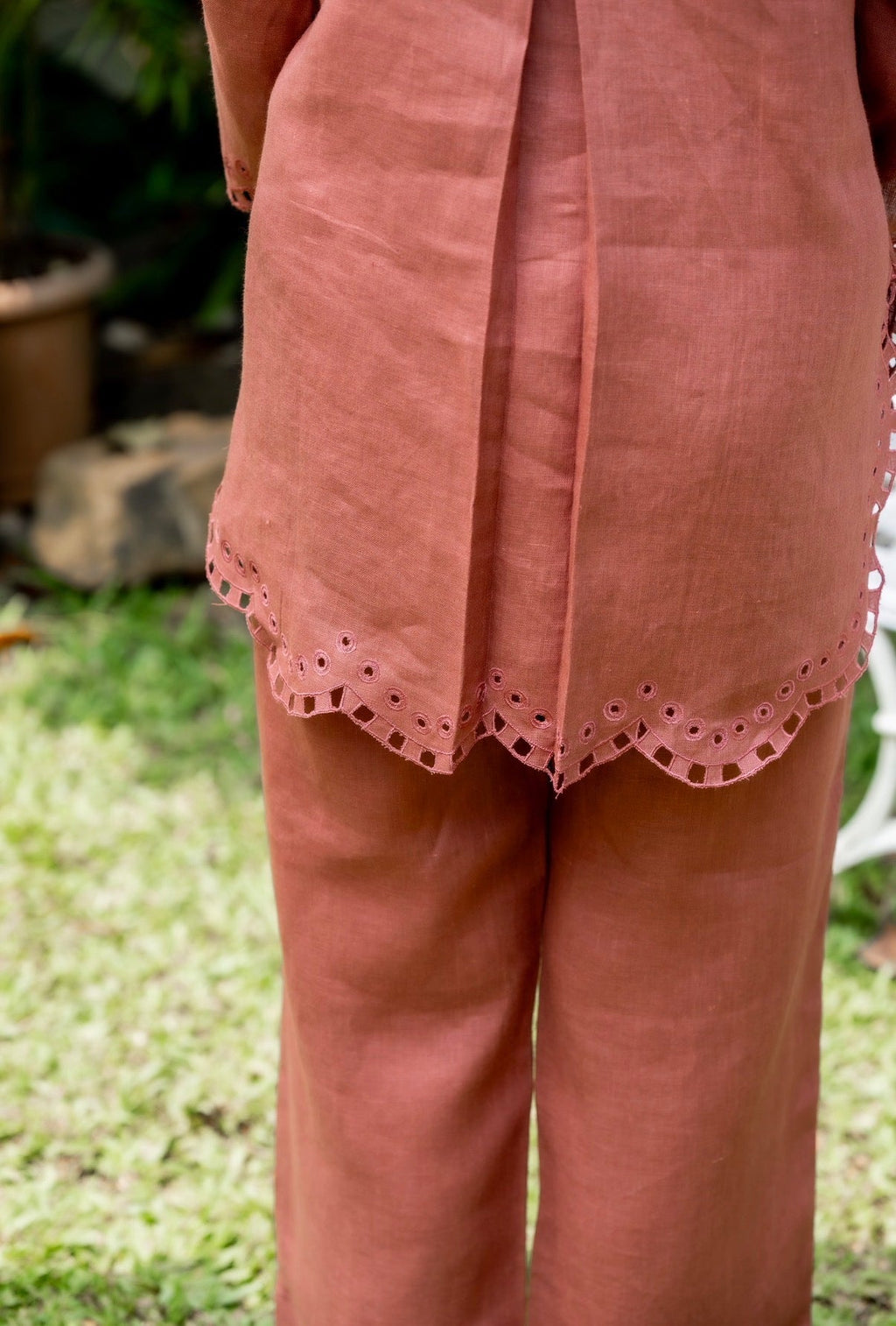 Marigold Rust Linen Co-ord Set