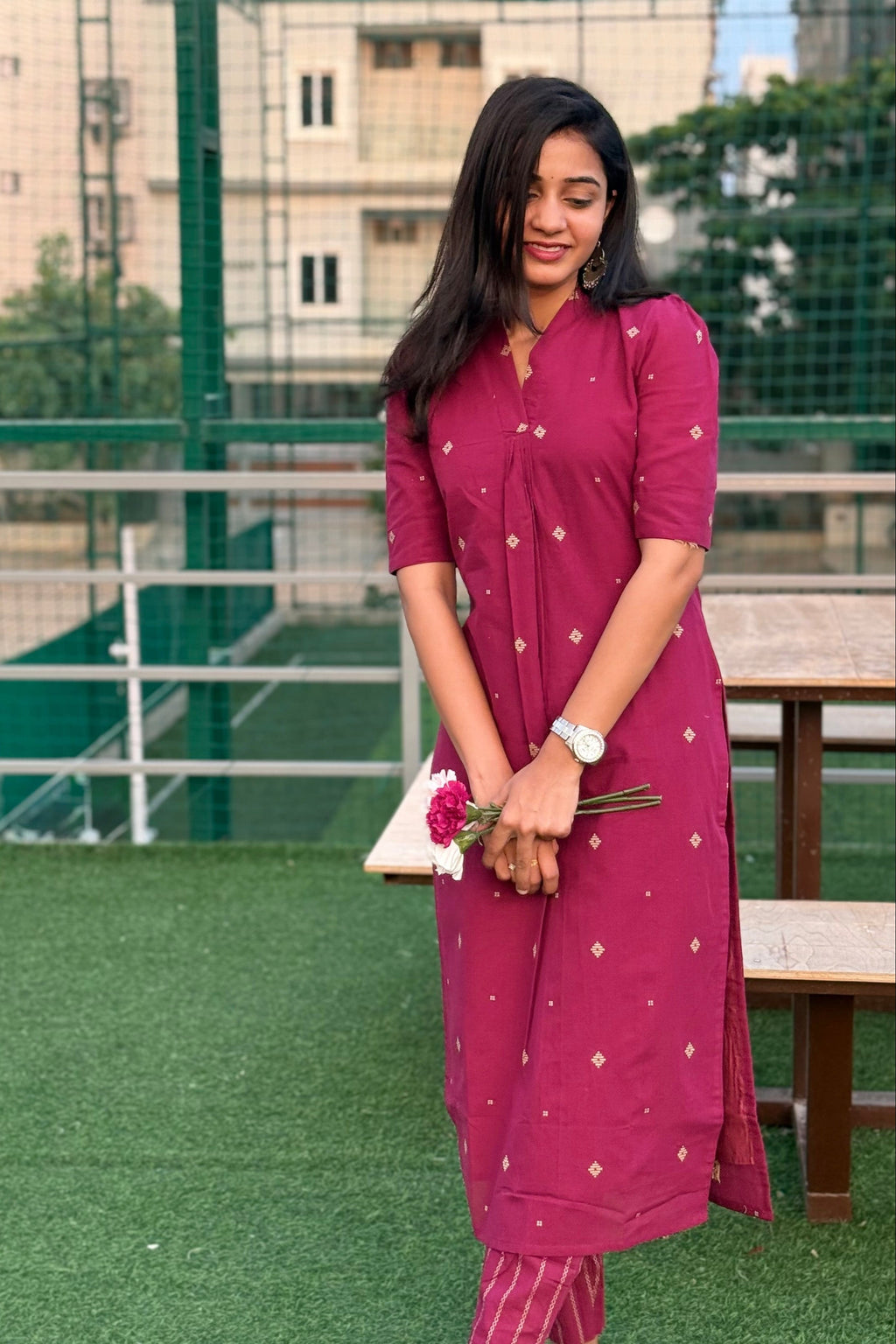 Handloom Cotton KurtaSet