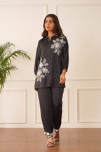 Black Blossom Co-ord Set