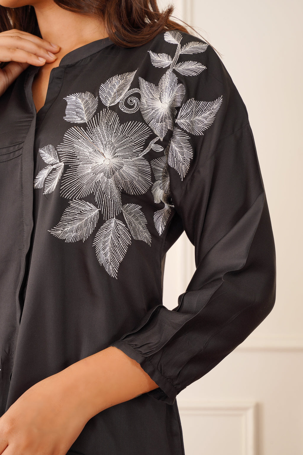 Black Blossom Co-ord Set
