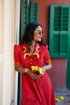 Crimson Sunflower Dress