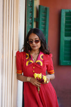 Crimson Sunflower Dress