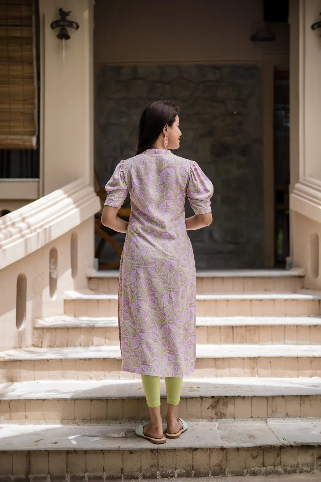All Blooms Pink Viscose Printed Kurta
