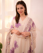 Orchid Flora Cotton A Line Suit