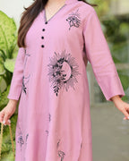 Mauve Lunar Threadwork Classic Co-ord