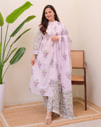 Lavender Bloom Flora Cotton Suit