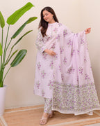 Lavender Bloom Flora Cotton Suit