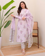 Lavender Bloom Flora Cotton Suit