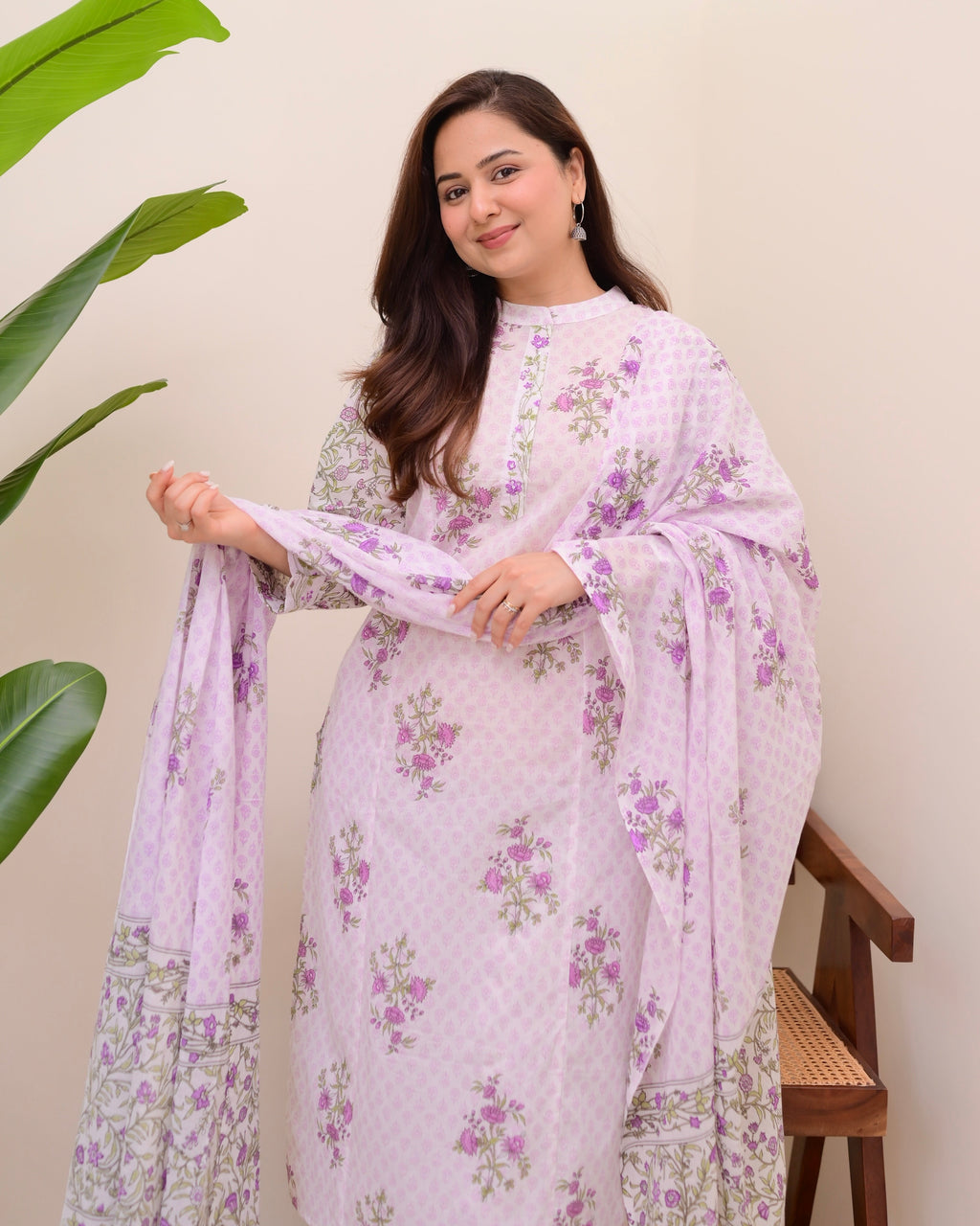 Lavender Bloom Flora Cotton Suit