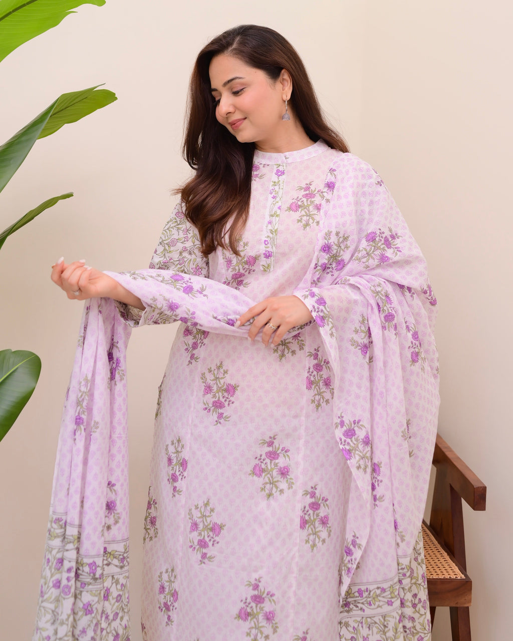 Lavender Bloom Flora Cotton Suit