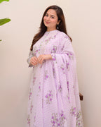 Lavender Bloom Flora Cotton Suit
