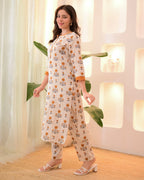 Marigold Bloom Cotton Kurta Set