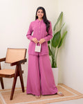 Lavender Collar Statement Co-ord