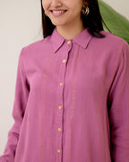 Lavender Collar Statement Co-ord