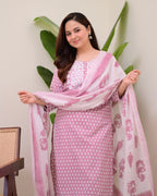 Mauve Lucknowi Cotton Gulnar Suit