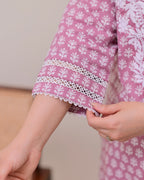 Mauve Lucknowi Cotton Gulnar Suit